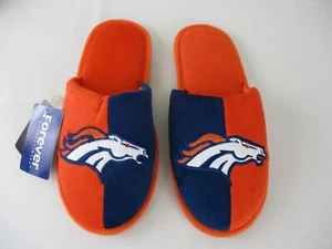 Ciabatte da uomo nuove con etichette NFL Forever Collectables taglia S (7-8) Denver Broncos Slide - Foto 1 di 8