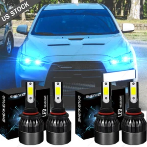 4pcs 9006+9005 High Low Beam LED Headlight Kit for 2006-2015 Mitsubishi Lancer - Picture 1 of 12