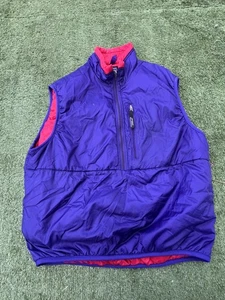Vintage Patagonia Puffball Vest USA Purple Pink 1998 Medium Puff 90s Half Zip - Picture 1 of 7