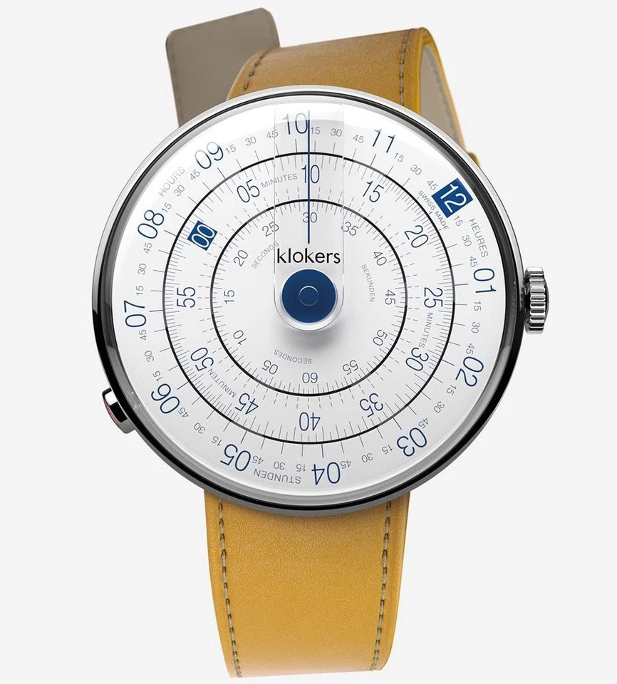 Reloj Klokers 01 Heritage azul - correa de cuero amarillo KLOK-01-D4 Foto 1 de 1