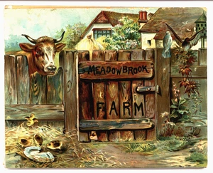 MEADOWBROOK FARM, folding mechanical pop out panorama book Tuck 879 - Picture 1 of 14