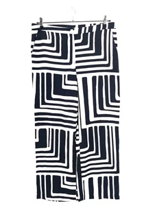 H&M Pantalón abombado Mujeres Pantalón Talla EU 46 negro-blanco look casual - Imagen 1 de 5