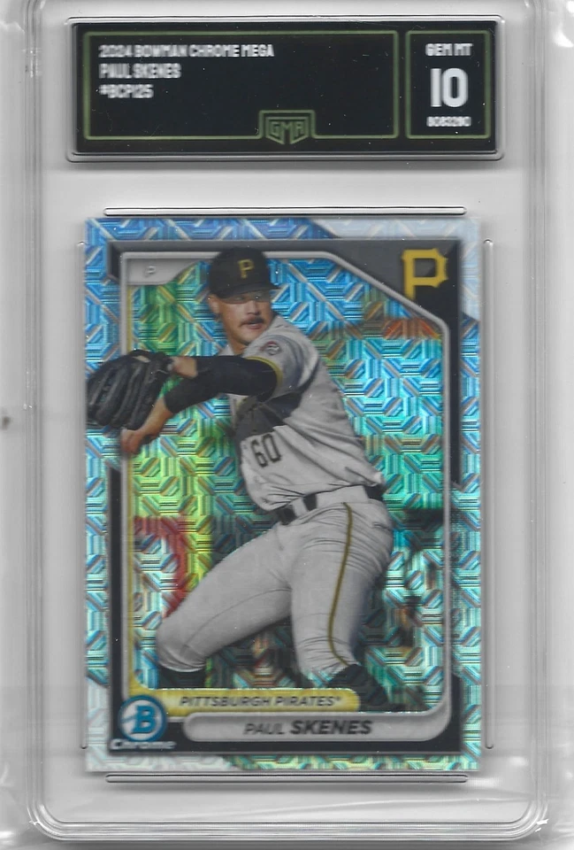 2024 BOWMAN CHROME MEGA BOX PAUL SKENES CHROME PROSPECTS GMA 10 - Image 1 of 1