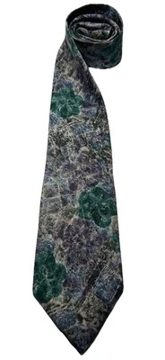 Corbata para hombre Saddlebred 100 % seda italiana hecha en EE. UU. multicolor verde púrpura azul Foto 1 de 4