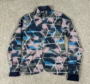 Brooks Pure Project Jacke Damen Small Pink Blau Geometrisches Muster Laufen Full Zip - Bild 1 von 9