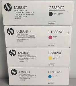Set 4 toner originali sigillati HP 312X 312A CF380XC CF381AC CF382AC CF383AC - Foto 1 di 1