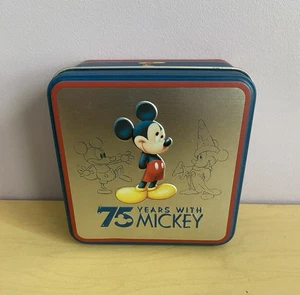New Old Stock-2002 Disney 75th Anniversary Mickey Mouse Watch w/Tin NWOT - Picture 1 of 3