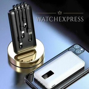 Power Bank 20000mAh Caricabatterie Portatile ad Alta Velocità con 4 Cavi USB - Foto 1 di 8