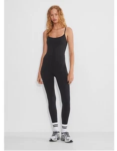 Wilfred Free Aritzia Damen Small Jumpsuit Life Divinity Tight Fit Stretch Schwarz - Bild 1 von 7