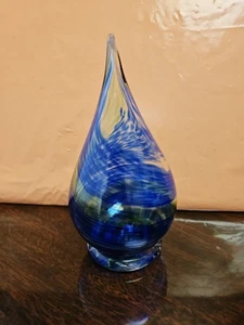Atemberaubende mundgeblasene Glaskunst Skulptur Träne Tropfen Handarbeit - Bild 1 von 13