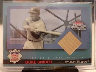 Duke Snider 2002 Fleer Fall Juego Clásico Usado Murciélago Reliquia Como Nuevo Foto 1 de 2