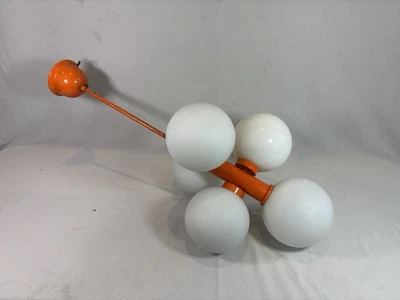 Lámpara colgante esfera naranja 1970 Foto 1 de 4