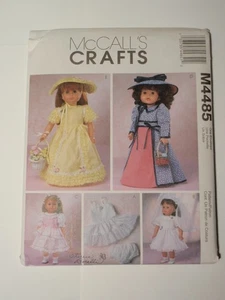 McCalls Crafts 18” Doll Clothes Pattern M4485 UNCUT - Picture 1 of 3
