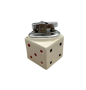 Vintage Ceramic Hand Painted Die Dice Table Lighter Japan Casino Gambling Vegas - Picture 1 of 11