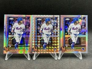 2025 Topps Chrome Luisangel Acuna RC Prism, Geometric, & Refractor NY Mets - Picture 1 of 2