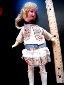 Antike deutsche Biskuit Puppe DEP Schlafaugen offener Mund 9,5 Zoll WIE GEFUNDEN - Bild 1 von 14