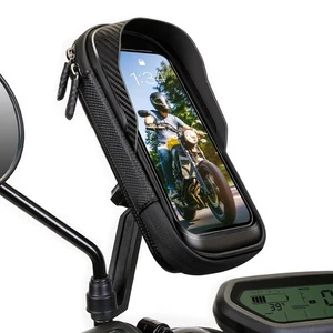 Waterproof Motorcycle Phone Mount 360° Rotation Motorcycle Rearview Mirror Ph... - Picture 1 of 7