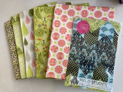 Prince Charming by Tula Pink, 5.5 yds + Quilt Pattern, Pink/Lime **RARE OOP** - Image 1 of 4