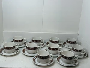 10x Royal Doulton Marina rot STEELITE England Hotelware Stapeltasse & Untertassen sehr guter Zustand - Bild 1 von 10