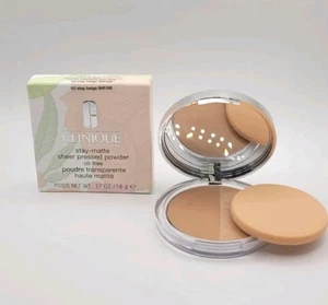 CLINIQUE Stay-matte Sheer Pressed Powder oil-free- 03 Stay  Beige 7.6g AUTHENTIC - Picture 1 of 11