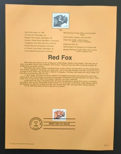 $1.00 Red Fox 1998 SOUVENIR PAGE SCOTT # 3036 SP1134 - Picture 1 of 1