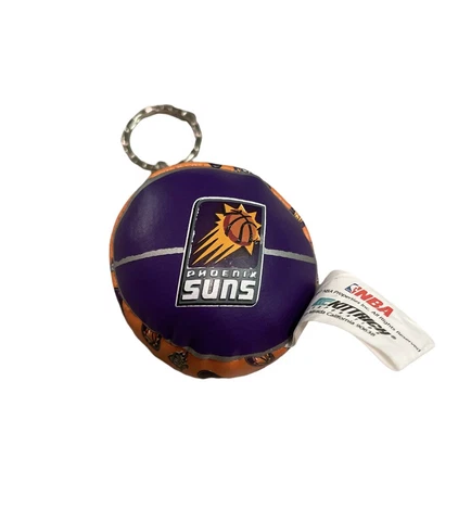 Vintage Phoenix Suns Plush Basketball 2" Keychain NBA Retro 2007 Key Ring Sports Cover