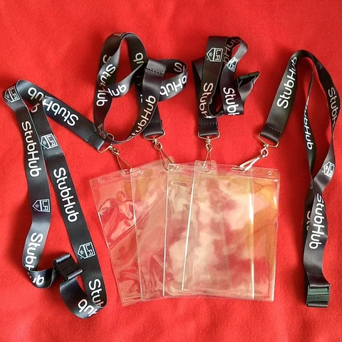 4PK LA Kings StubHub 🏟️ Lanyard Plastic Ticket Wallet Holder Neck Cord Keychain Cover
