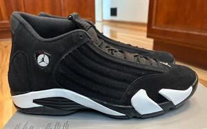 Nike Air Jordan 14 Retro Black White 487471 016 Men's Size 16 - Picture 1 of 9