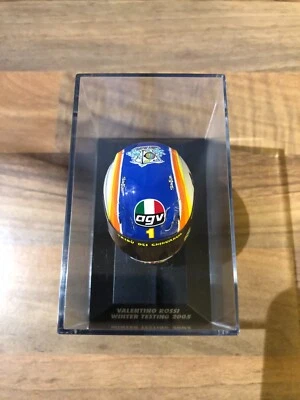1/8 CASQUE HELMET VALENTINO ROSSI MOTO GP 2005 WINTER TESTING MINICHAMPS - Photo 1/4