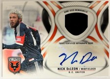 2013 Topps MLS AUTOGRAPHED Kit Relics/Jersey Soccer Cards Pick From List
