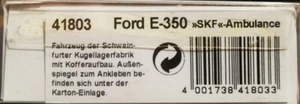 BUSCH 41803 Ford E-350 "SKF" - Ambulanza - scala H0 - Foto 1 di 7