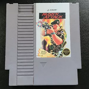 Rush'N Attack NES lose, gereinigte Pins, getestet, Front Label gerissen, kein Back Label - Bild 1 von 11