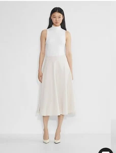 Aritzia wool twill midi skirt in matte pearl - Picture 1 of 13