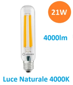 Lampadina Led Cob Tubolare Ledvance Osram 21W attacco E27 4000K Alta Potenza - Foto 1 di 1