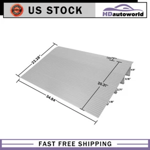 Door Threshold Ramp 4" Adjustable Rise Aluminum Ramp for Wheelchairs 800lb New - Bild 1 von 6