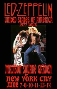 LED ZEPPELIN REPLICA 1977 *M.S.G* CONCERT POSTER - Picture 1 of 3