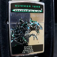 Zippo Oil Lighter Godzilla Silver Limited Ver Mirror Finish Anime Manga Japan