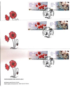 CYPRUS 2005 APRICOT ARMENIAN PLUM POPPY ATM FRAMA C/E SET 6V C.006 UNOFICIAL FDC - Picture 1 of 1