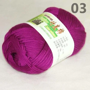 50g 1Ball Super Soft Worsted Natural Bamboo Cotton Knitting Yarn Bramble berry - Picture 1 of 24