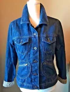 Chaqueta de Jean Chico's Platino con Puños Estampado Animal Talla 0 (XS) - Imagen 1 de 12