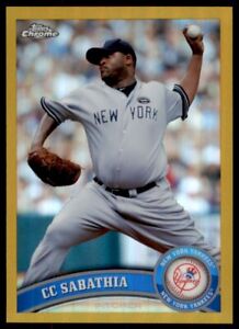 2011 Topps Chrome Gold Refractor CC Sabathia 33/50 New York Yankees #52