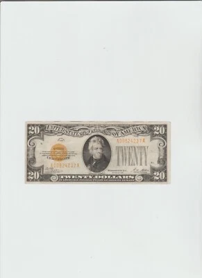 1928 $20 Gold Certificate - CLEAN & CRISP  Fine to Very Fine - Image 1 of 4