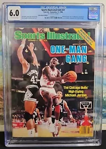 Sports Illustrated Magazine Michael Jordan Sub no label Nov 17 1986 CGC 6.0 - Picture 1 of 5