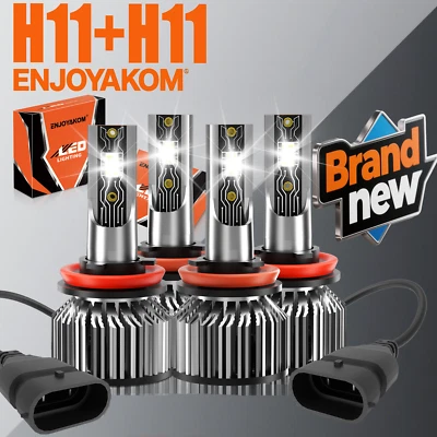 For Volvo XC90 2016-2021 4x H11 LED Headlight Bulbs Kit High Low Beam Lamp - Image 1 of 4