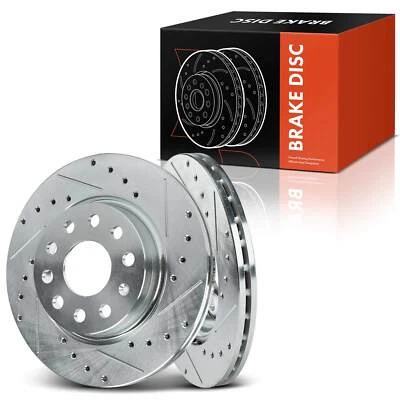 Rotores de freno delanteros perforados para Volkswagen Jetta 2011 2012 2013 2014 2015 2,0 L Foto 1 de 4