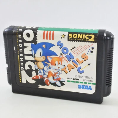 Mega Drive SONIC THE HEDGEHOG 2 Cartridge Only Sega 2456 mdc - Image 1 of 4