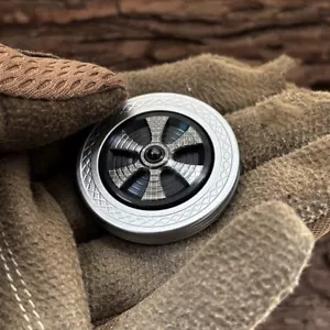 EDC Stainless Steel Fidget Slider Spinning Top Stress Relief Fidget Spinner Toy - Picture 1 of 11