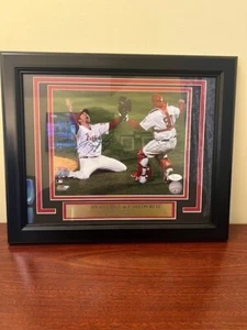 Brad Lidge & Carlos Ruiz 2008 signed autographed Phillies 8x10 photo framed JSA - Picture 1 of 5