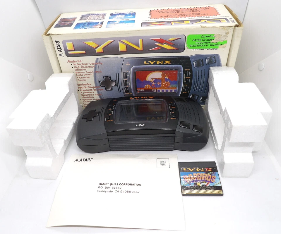 Consola portátil Atari Lynx II PAG-0401 casi completa en caja + juego Warbirds Foto 1 de 4
