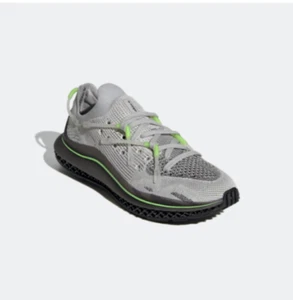 Adidas 4D Fusio Running Shoes Gray Signal Green Men's Size 11 H04511 New - Picture 1 of 17